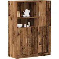 vidaXL Ensemble d'armoires de cuisine 2 pcs vieux bois