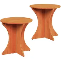 vidaXL Table basse 2 Pcs Marron 46 X 46 X 47 Cm Bois de pin massif Lumarko