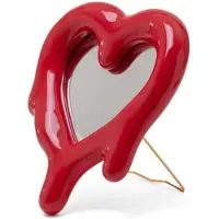Seletti Cadre photo coeur fondu/miroir rouge