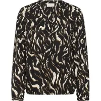 Kaffe Chemisier 'KADitte' beige clair / marron / noir