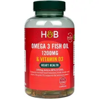 Holland & Barrett Huile de poisson Omega 3 1200mg et vitamine D3 - 120 capsules