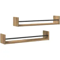 vidaXL Étagère Murale 2 pcs chêne artisanal 80 x 16 x 14 cm