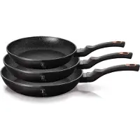Berlinger Haus Ensemble de poêles à frire, Poêle + casserole, Noir, Gris