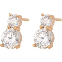 NAEMI Boucles d'oreilles or rose / transparent
