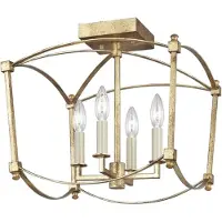 FEISS Plafonnier, acier, or antique, D 36,5 cm