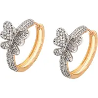 NAEMI Boucles d'oreilles or / argent / transparent