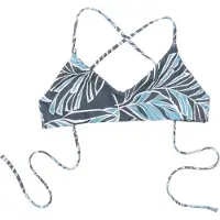 Salty Crew Rattan Palms Rev Bralette Bikini Top Bleu XS Femme