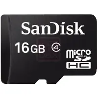 SanDisk - Carte mémoire flash - 16 Go - Class 4 - micro SDHC - noir