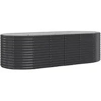 vidaXL Lit surélevé de jardin Acier galvanisé Anthracite