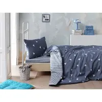 L'essentiel Maison , Begonvilla- EPF2425, Bleu,Blanc, Couettes, 65% Coton / 35% Polyester