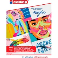 Edding 30010 Bloc de peinture en acrylique et à l'huile A3 10 feuilles blanches