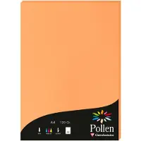 Pollen Clairefontaine Pollen - Orange - A4 (210 x 297 mm) - 120 g/m² - 50 feuille(s) papier uni