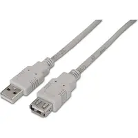 Aisens - câble usb 2.0, type a/m-a/h, beige, 1.0m