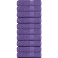 vidaXL Essuie-mains 10 pcs violet 50x100 cm 360 g/m² 100% coton