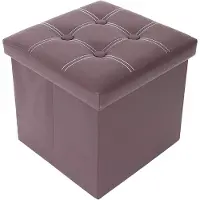 Generic Rebecca Mobili Tabouret rembourré en fibre de bois et similicuir marron