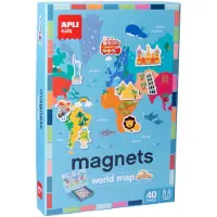 APLI Jeu De Carte Du Monde Magnétique