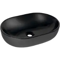 Hak Sapho Washbasins - Lavabo à poser 600x420x140 mm, noir mat CA590B