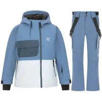2117 of Sweden Ensemble veste/pantalon de ski Kidden, junior, bleu
