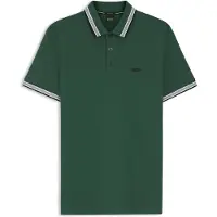 BOSS pour homme. 50469055 Polo Paddy vert foncé (S), Casuel, Coton, Manche courte