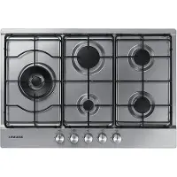 Samsung NA75M3130AS Noir, Acier inoxydable Intégré 75 cm Gaz 5 zone(s)