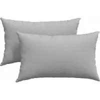 vidaXL Coussins de canapé 2 pcs Gris 50 x 30 cm tissu