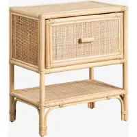 SKLUM Table de chevet en rotin Yivisc Bois Naturel