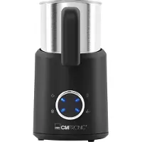 Clatronic 264011 Mousseur à lait MS 3812, acier inoxydable / noir