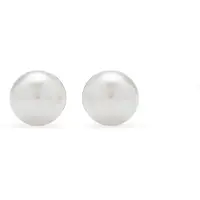 Luxenter Boucles D'oreilles Luxenter En Argent 925 Avec Perle Blanche Finie En Or Jaune 18k - Danlug
