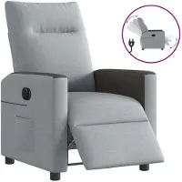 vidaXL Fauteuil relax électrique gris clair Tissu