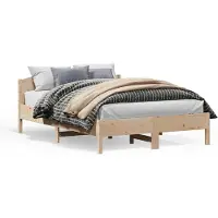 vidaXL Lit en pin massif sans matelas 140x200 cm