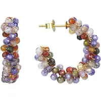 Luxenter Boucles d'oreilles 'Salblai' or / mélange de couleurs