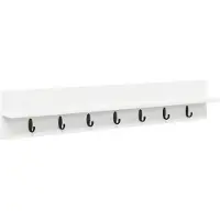 vidaXL Porte-manteau mural Blanc 100 x 10.5 x 18 cm Bois d'ingénierie