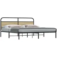 vidaXL Lit métallique sans matelas Chêne Sonoma 180x200 cm