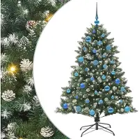 vidaXL Sapin de Noël artificiel Vert 150 cm PVC, plastique et acier