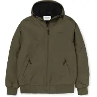 Carhartt WIP - Veste déperlante doublée polaire - Hooded Sail Jacket Cypress Black pour Homme en Nylon - Taille L - Kaki