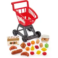 Ecoiffier Chariot de supermarché avec accessoires alimentaires One Size