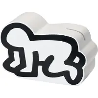 Vilac Tirelire - - Keith Haring - Bois massif - Blanc et noir - Mixte
