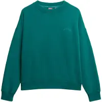 Superdry pour femme. W2012298A Essential Logo Oversized Crew Sweatshirt green (XL), Casuel, Vert, Polyester, Manche longue