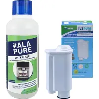 Alapure , kit d'entretien compatible avec les machines Philips Saeco Intenza+, filtre à eau CA6702 + CA6700, détartrant
