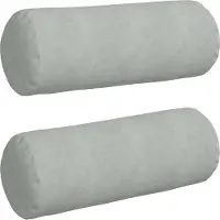 vidaXL Coussins D'accent 2 Pcs Gris Clair Ø 25 X 70 Cm