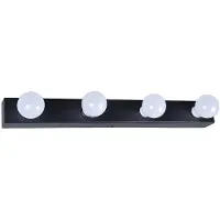 LEDKIA Lampe Murale Salle De Bain Métal 4 Spots Aizkra Noir