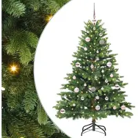 vidaXL Sapin de Noël artificiel avec 150 LED Vert 150 cm PE et PVC