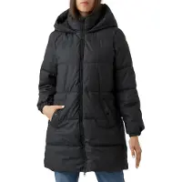 Vero Moda Gretafie Coated Coat Noir S Femme