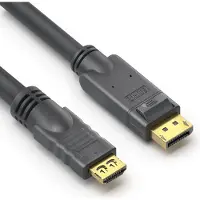 PureLink Câble DisplayPort vers HDMI 4K - PureInstall 3,00m (3 m), Câble vidéo, Noir