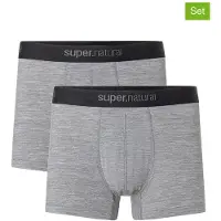 Super.natural Tundra 175 Boxers 2 Units Noir L Homme