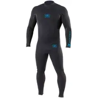 Ocean & Earth Surf School 4/3 Mm Long Sleeve Back Zip Neoprene Suit Gris M Homme