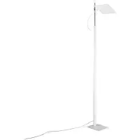Perenz Lampadaire Led De Salon Blanc, 24W 2160Lm, Réglable En Hauteur Et Orientable À 340, Interrupteur On/Off, Cct Et Variateur À Pied