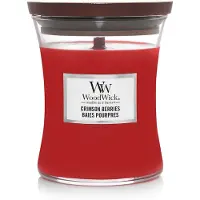 Woodwick Crimson Berries bougie parfumée avec mèche en bois 85 g