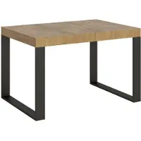 Itamoby Table Extensible 90X130/234 Cm Tecno Quercia Natura Structure Anthracite