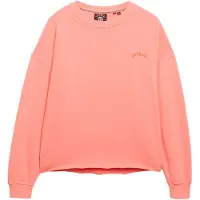 Superdry pour femme. W2012293A Sweat baggy logo Essential rose (M), Casuel, Coton